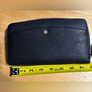 LC Lauren Conrad Black Wallet with Gold Detail